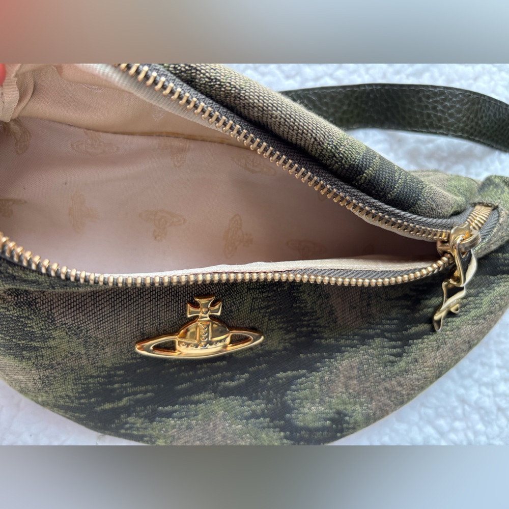 Vivienne Westwood Designer Green Canvas Fanny Waist Belt Bag - Picture 6 of 7